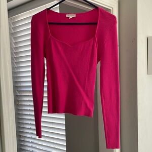 Vibrant Pink Long Sleeve Top